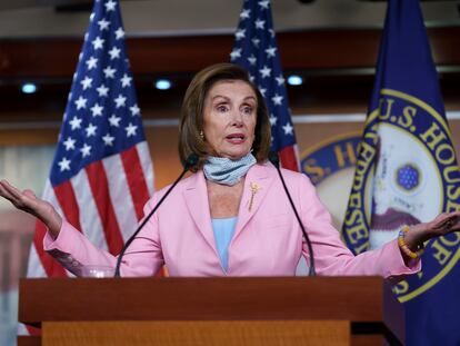 La presidenta de la Cámara de Representantes, la demócrata Nancy Pelosi, en el Capitolio.