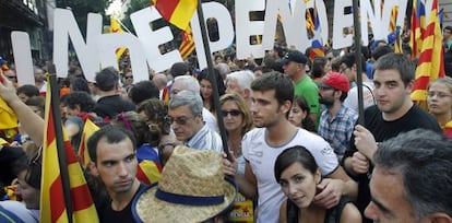 Ciudadanos se manifiestan en Barcelona por la independencia 