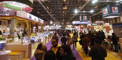 Ambiente en la &uacute;ltima jornada de la Feria Internacional del Turismo (FITUR) 2017 que se celebra en el recinto ferial IFEMA.