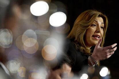 La presidenta de la Junta de Andalucía, Susana Díaz, este martes en Sevilla.