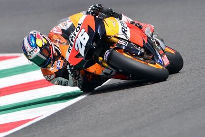 Pedrosa, durante la sesión en Mugello.