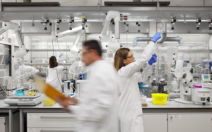 Investigadores en el Centro Nacional de Investigaciones Oncológicas de Madrid (CNIO), en 2019.