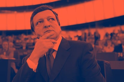 Jose Manuel Durão Barroso en 2004 en el Parlamento Europeo, tras ser nombrado presidente de la Comisión Europea.