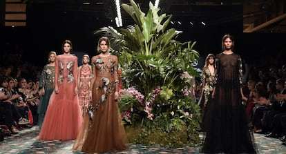 Desfile de Jorge Vázquez, este lunes en la Mercedes-Benz Fashion Week Madrid.