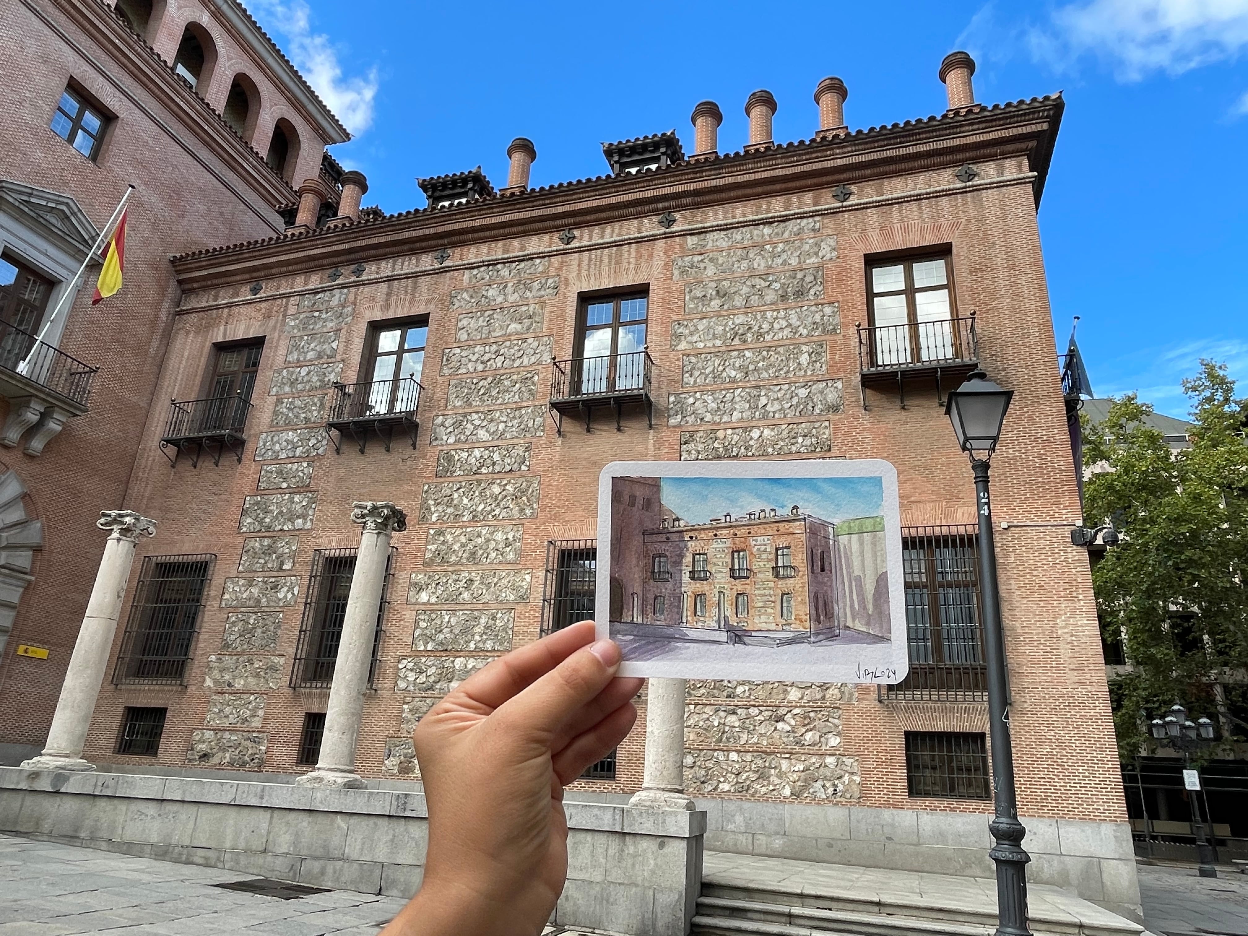 Ilustración de la Casa de las siete chimeneas.