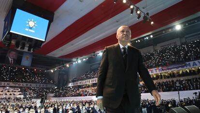 El presidente turco, Recep Tayyip Erdogan, el miércoles en un mitin en Ankara.