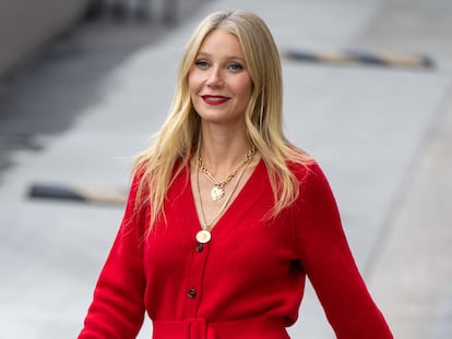 Gwyneth Paltrow a su llegada al programa de televisión 'Jimmy Kimmel', el 31 de octubre de 2022, en Los Ángeles (California).