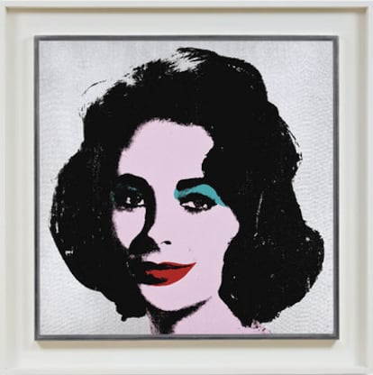 Imagen cedida por la casa Christie's de la obra de Andy Warhol <i>Silver Liz</i>.
