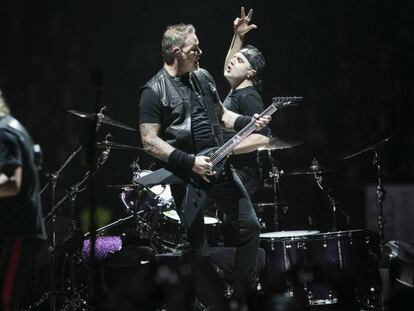 Metallica, durante un concierto en el Barcelona el 7 de febrero de 2018.