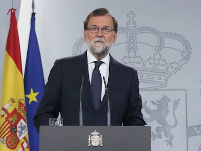 Declaraci&oacute;n institucional del presidente del Gobierno, Mariano Rajoy. 