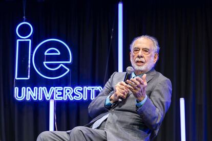 El director Francis Ford Coppola, en el acto organizado por IE University en Madrid.