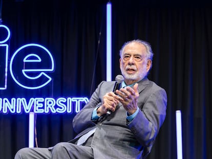 El director Francis Ford Coppola, en el acto organizado por IE University en Madrid.