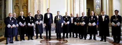 El Rey y la Sala de Gobierno del Supremo en la apertura del a&ntilde;o judicial, el pasado 8 de septiembre.