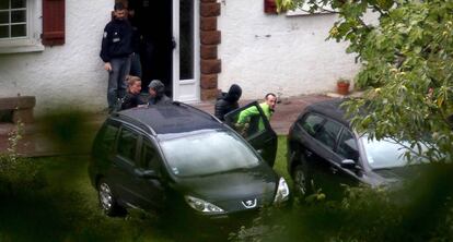 Imagen de la detenci&oacute;n de David Pla en septiembre de 2015 en  Saint-Etienne-de-Baigorry, Francia.