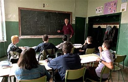 Clase en un instituto de Barcelona.