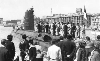 El submarino francés 'Minerve', en una imagen de los años 60.