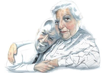 Carmen Balcells y Mario Vargas Llosa