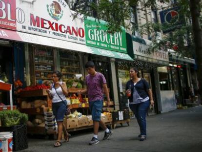 Una tienda mexicana en Harlem, Nueva York.