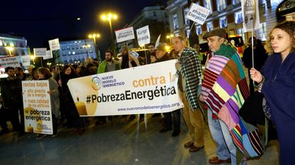 A Madrid protest against fuel poverty.