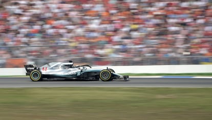 Lewis Hamilton, piloto británico, durante la carrera.