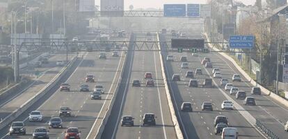 La Autovía del Noroeste (A-6), a la salida de Madrid. 