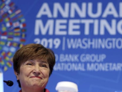 Kristalina Georgieva, directora gerente del FMI, el jueves en Washington.