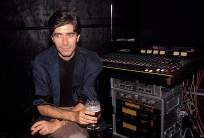 Sabina en un estudio de grabación, en 1988. 