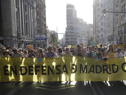 The protest on June 29 against the suspension of Madrid Central.