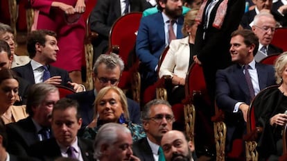 Pablo Casado y Albert Rivera, en los Premios Princesa de Asturias.