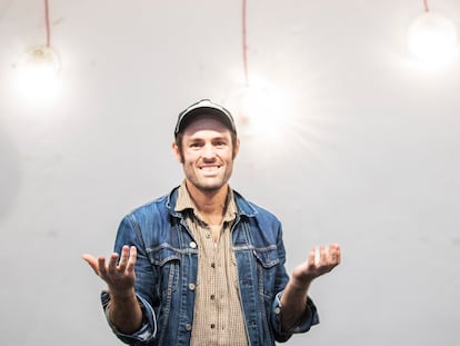 El actor Diego Anido, a principios de diciembre en el Teatro del Barrio de Madrid.