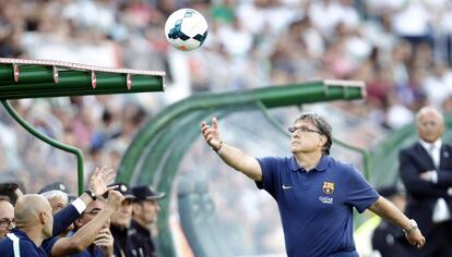 Tata Martino durante el partido.