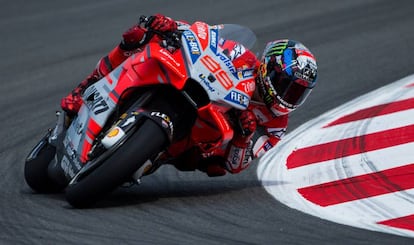 Jorge Lorenzo, en el circuito de Montmeló.