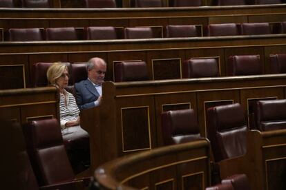 Rosa Diez y Carlos Martinez Gorriaran, en una imagen de archivo.