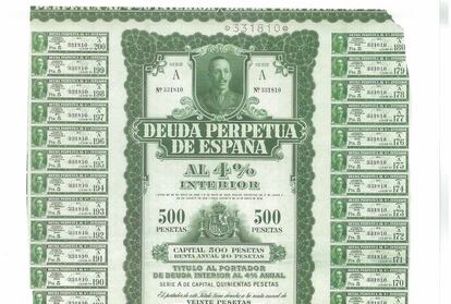 Papel de deuda perpetua de 1930.