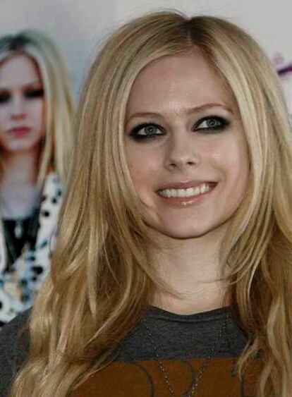 Avril Lavigne, ayer en Madrid.