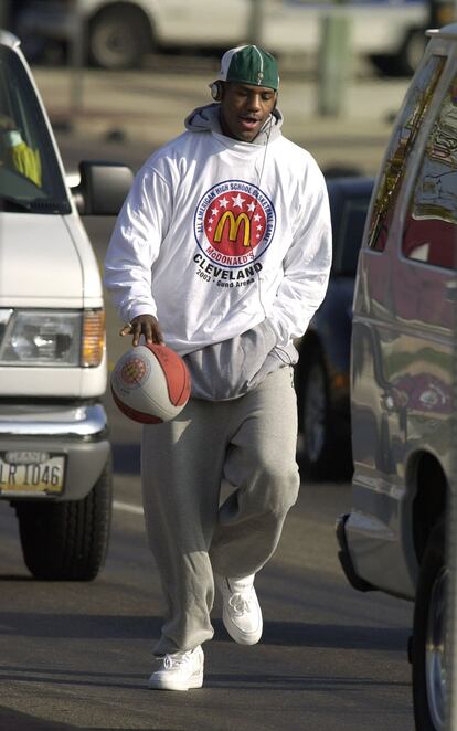 LeBron, cuando aún era un jugador de instituto.