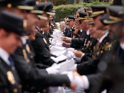 Entrega de diplomas a la XXXVI promoción de la Escala Básica de Policía Nacional, integrada por 2.523 agentes, en la Escuela Nacional de Policía de Ávila, en mayo de este año.