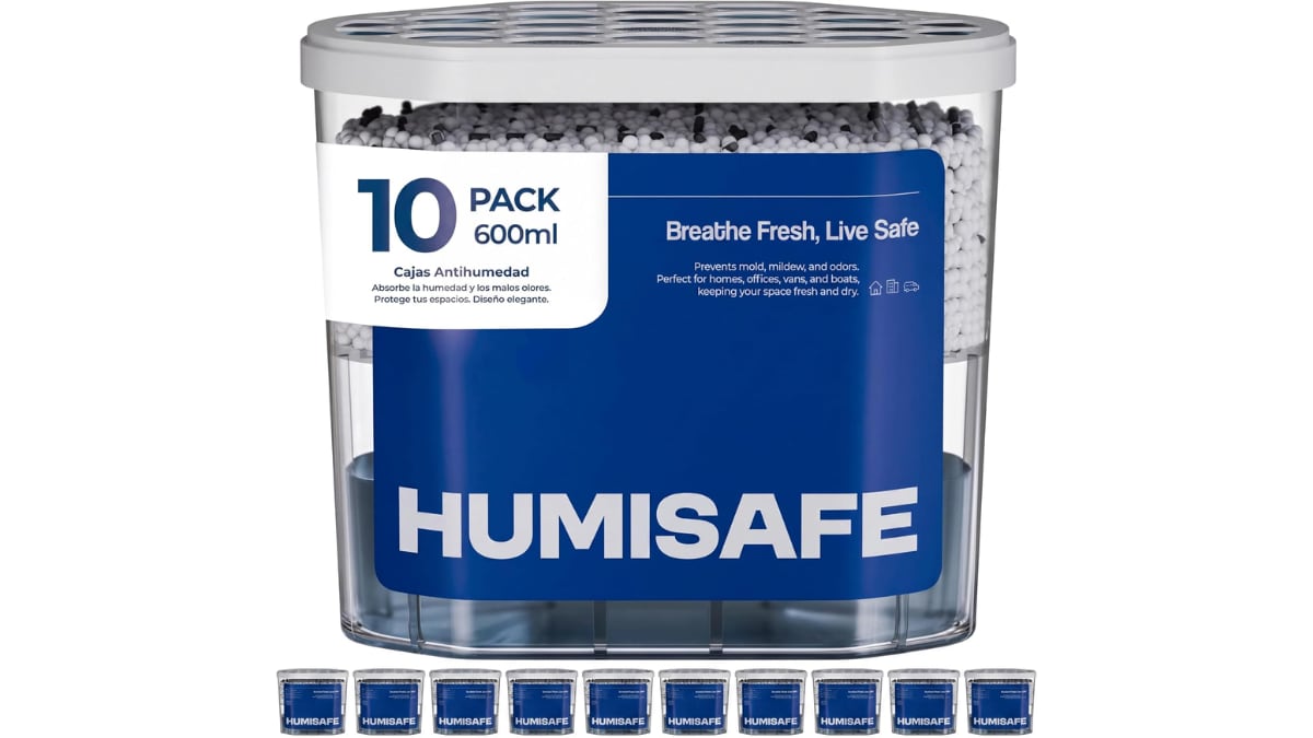 Este set contiene 10 cajas antihumedad de 600 ml.
