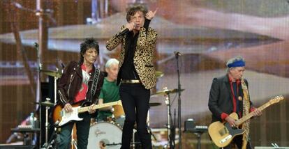 Los Rolling Stones durante un concierto.