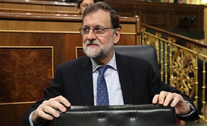 Mariano Rajoy, este miércoles en el Congreso.