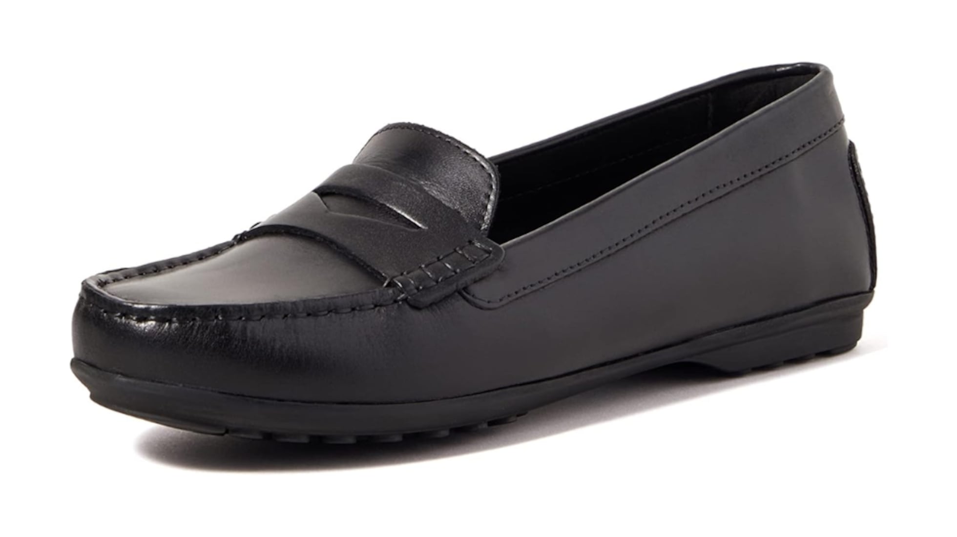 Mocasines De Tacón Agata Para Mujer - Piel Negra, Suela De Goma, Plantilla De Piel, Talla 38, Comodidad Y Elegancia