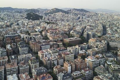 Vista aérea de Barcelona.