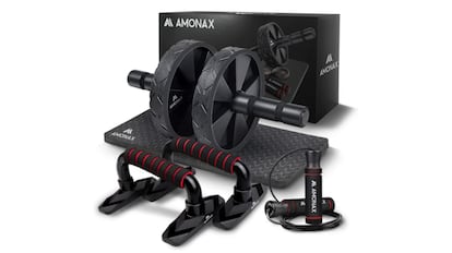 Kit de entrenamiento con rueda abdominal de Amonax