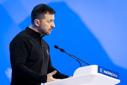 Volodímir Zelensky, el martes en el foro económico de Davos.