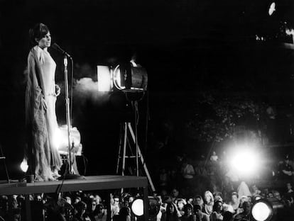 Concierto de Barbra Streisand en Central Park de Nueva York a finales de los sesenta.