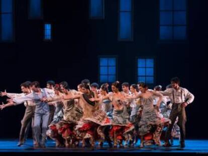 El Ballet Nacional de España en la coreografía Zaguán. 