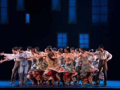 El Ballet Nacional de España en la coreografía Zaguán. 