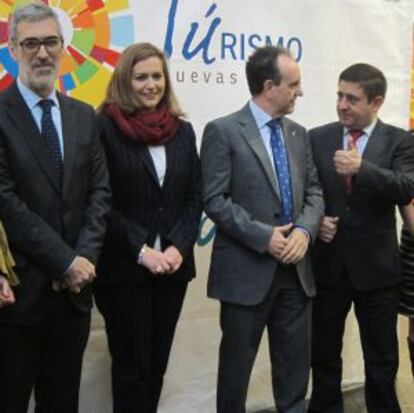 Cortecero, Serrano, Rodr&iacute;guez y Reyes, en la presentaci&oacute;n del plan de turismo interior.