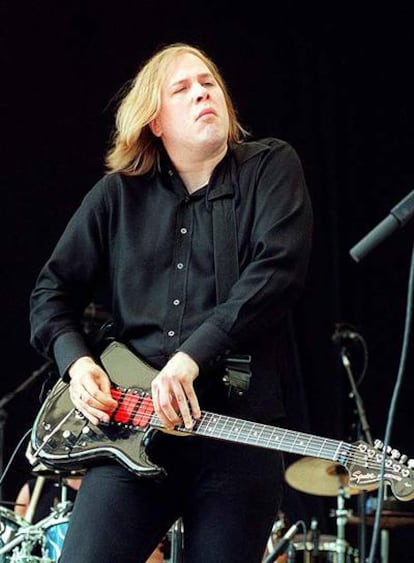 Jeff Healey, en una actuación en Nueva York en 2000.