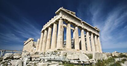 El Partenón, en la Acrópolis de Atenas ( Grecia).